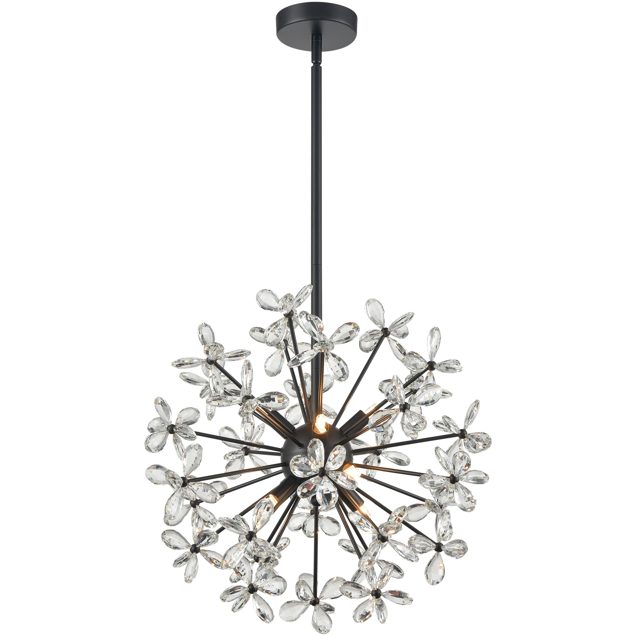 Adelle 8 Light 19.6 inch Matte Black Chandelier Ceiling Light
