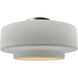 Radiance Collection - Tier 1 Light 16.5 inch Matte White and Champagne Gold and Brushed Nickel Semi-Flush Ceiling Light in Replaceable Bulb, Matte White/Champagne Gold, 16.5W x 8H, Form+Finish+Function