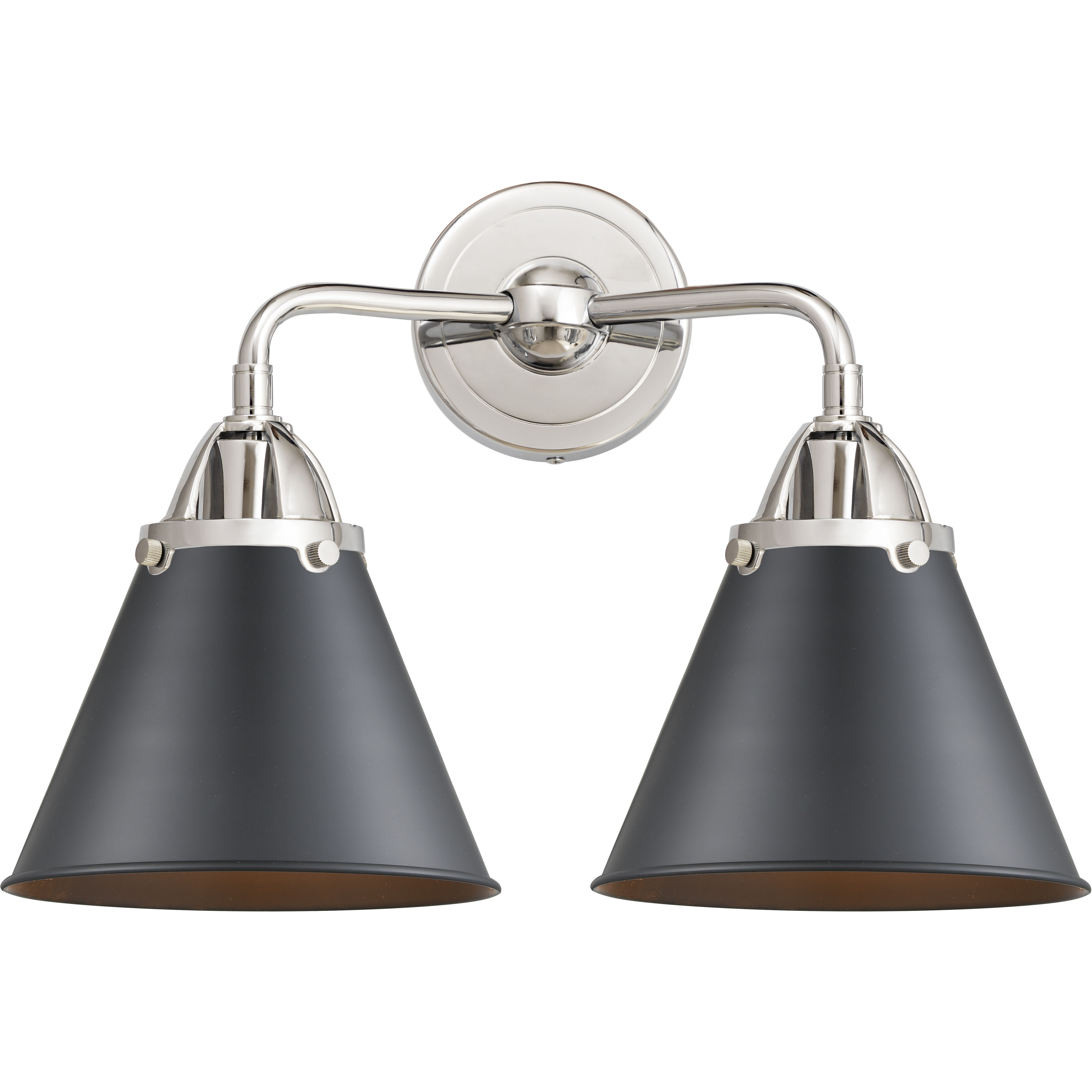 Nouveau 2 Appalachian 2 Light 16 inch Polished Chrome Bath Vanity Light Wall Light in Matte Black