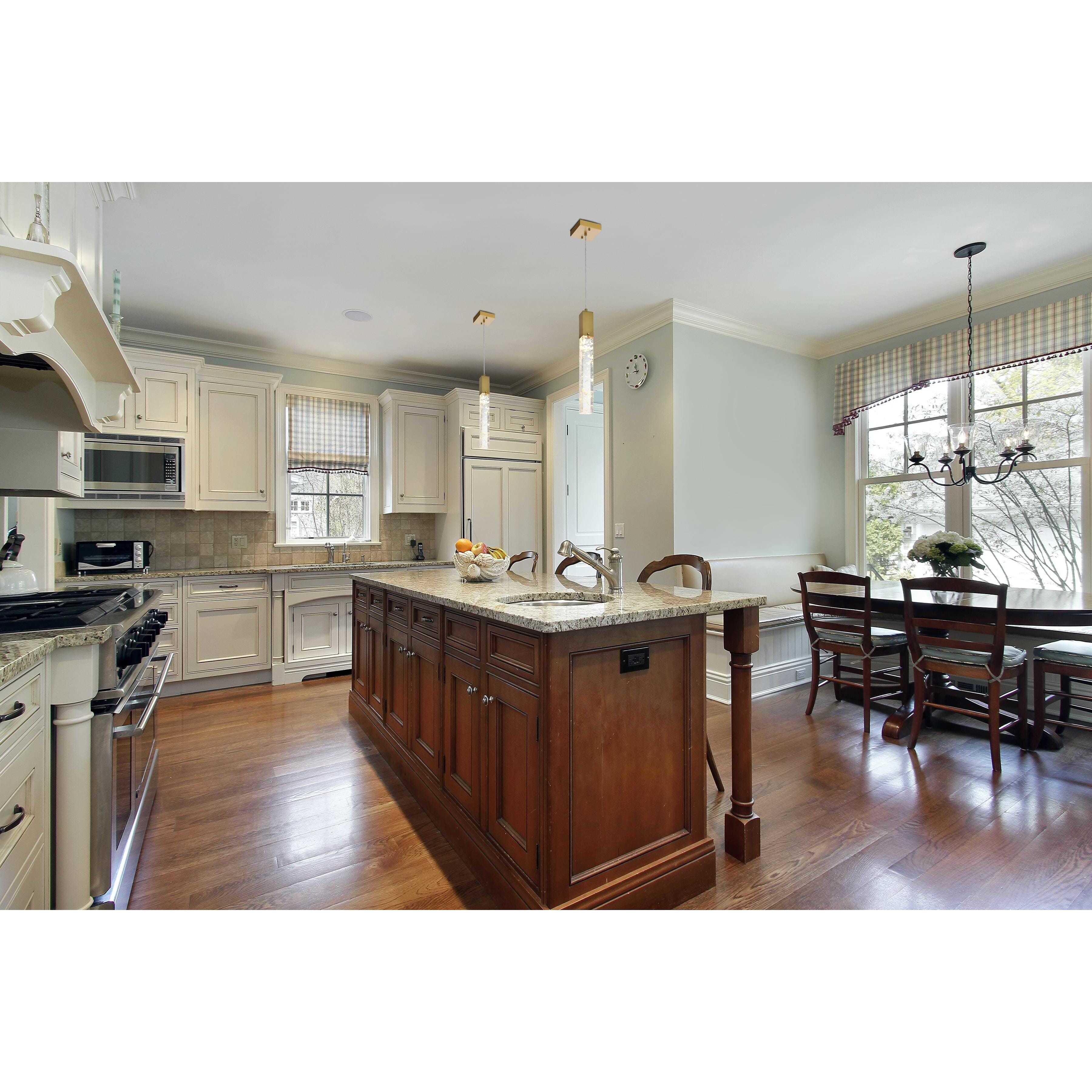 Aurora 1 Light 5 inch Satin Gold Pendant Ceiling Light