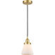 Edison Cone 1 Light 6 inch Satin Gold Mini Pendant Ceiling Light