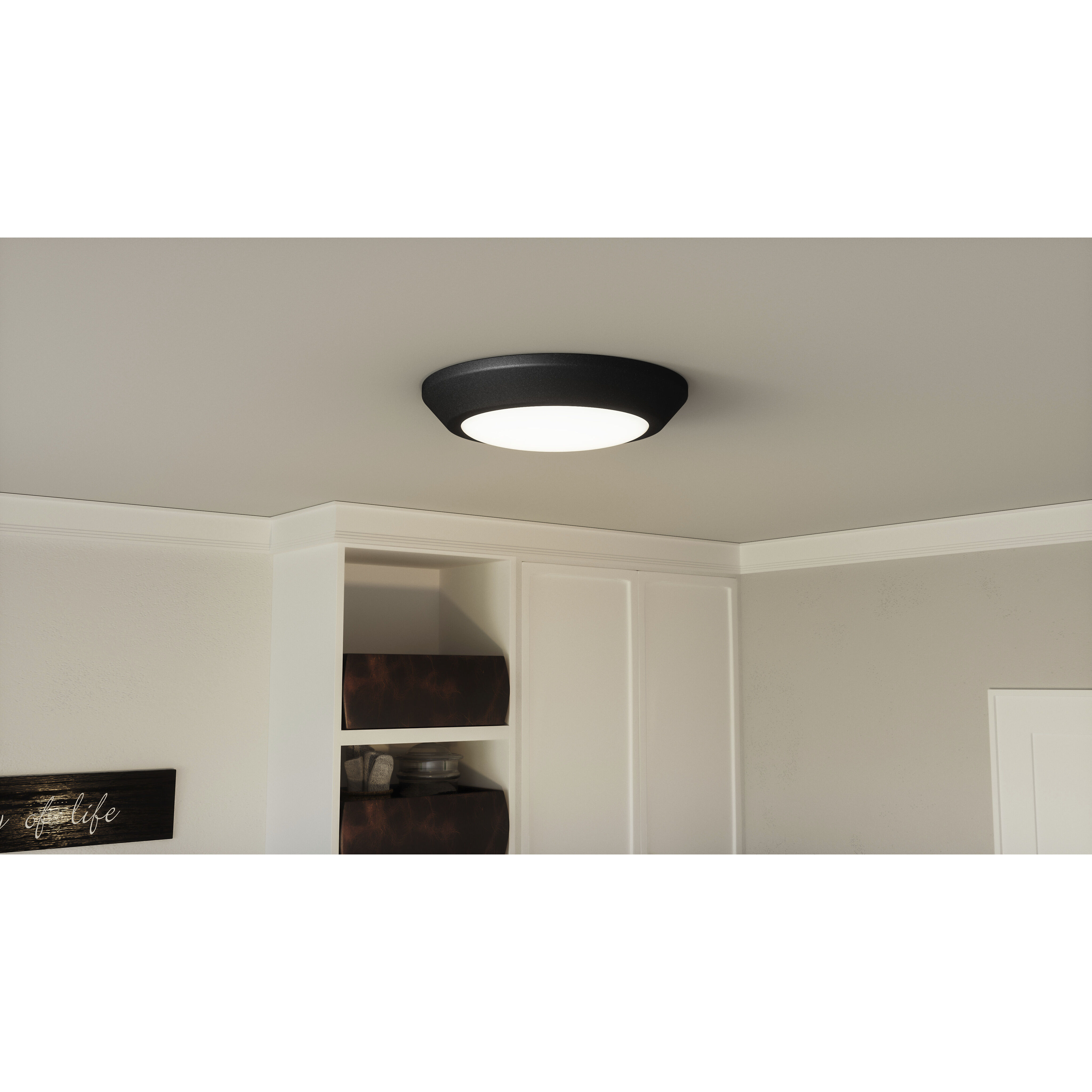 Verge LED 6 inch Earth Black Flush Mount Ceiling Light