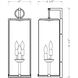 Sana 3 Light 24.75 inch Black Outdoor Wall Light