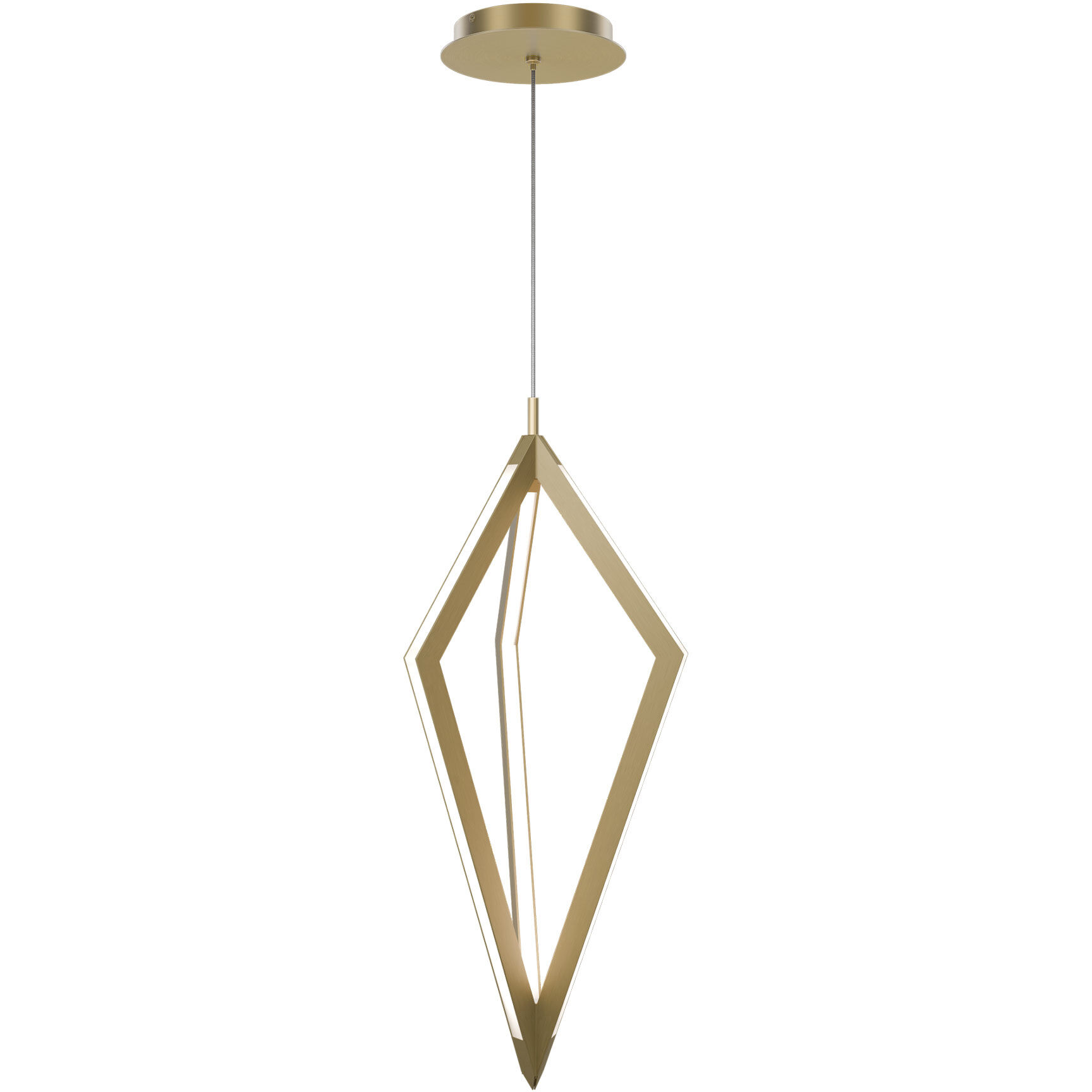 Tribeca LED 9 inch Aged Brass Pendant Ceiling Light in 3000K, dweLED