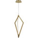 Tribeca LED 9 inch Aged Brass Pendant Ceiling Light in 3000K, dweLED
