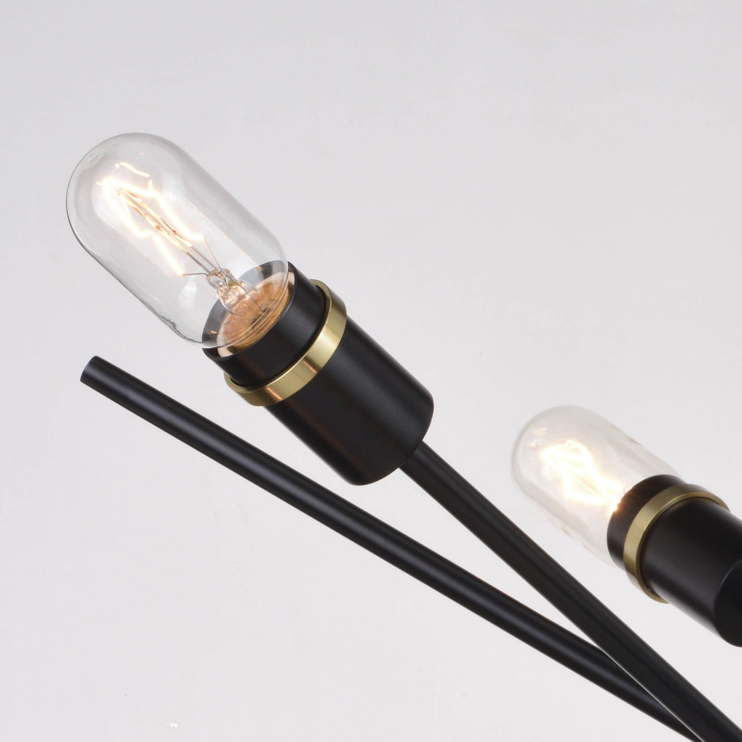 Halsted LED 24.25 inch Black and Satin Brass Pendant Ceiling Light in 6