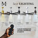 Atlas Patricia-5 42 inch Brushed Brass with Matte White Blades Ceiling Fan