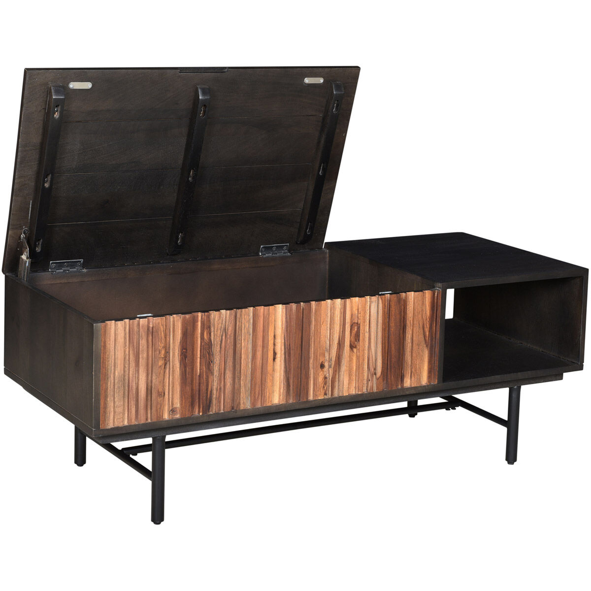 Jackson 47 X 18 inch Black Storage Coffee Table