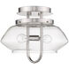 Garner 2 Light 17 inch Satin Nickel Semi-Flush Mount Ceiling Light