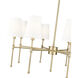 Adorra 8 Light 30 inch Vintage Brass Chandelier Ceiling Light