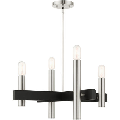 Helsinki 4 Light 24 inch Brushed Nickel Chandelier Ceiling Light