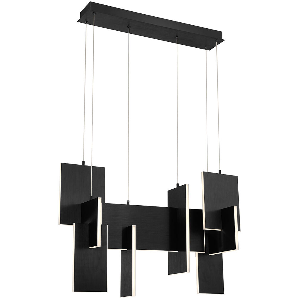 Coburg LED 14 inch Black Chandelier Ceiling Light