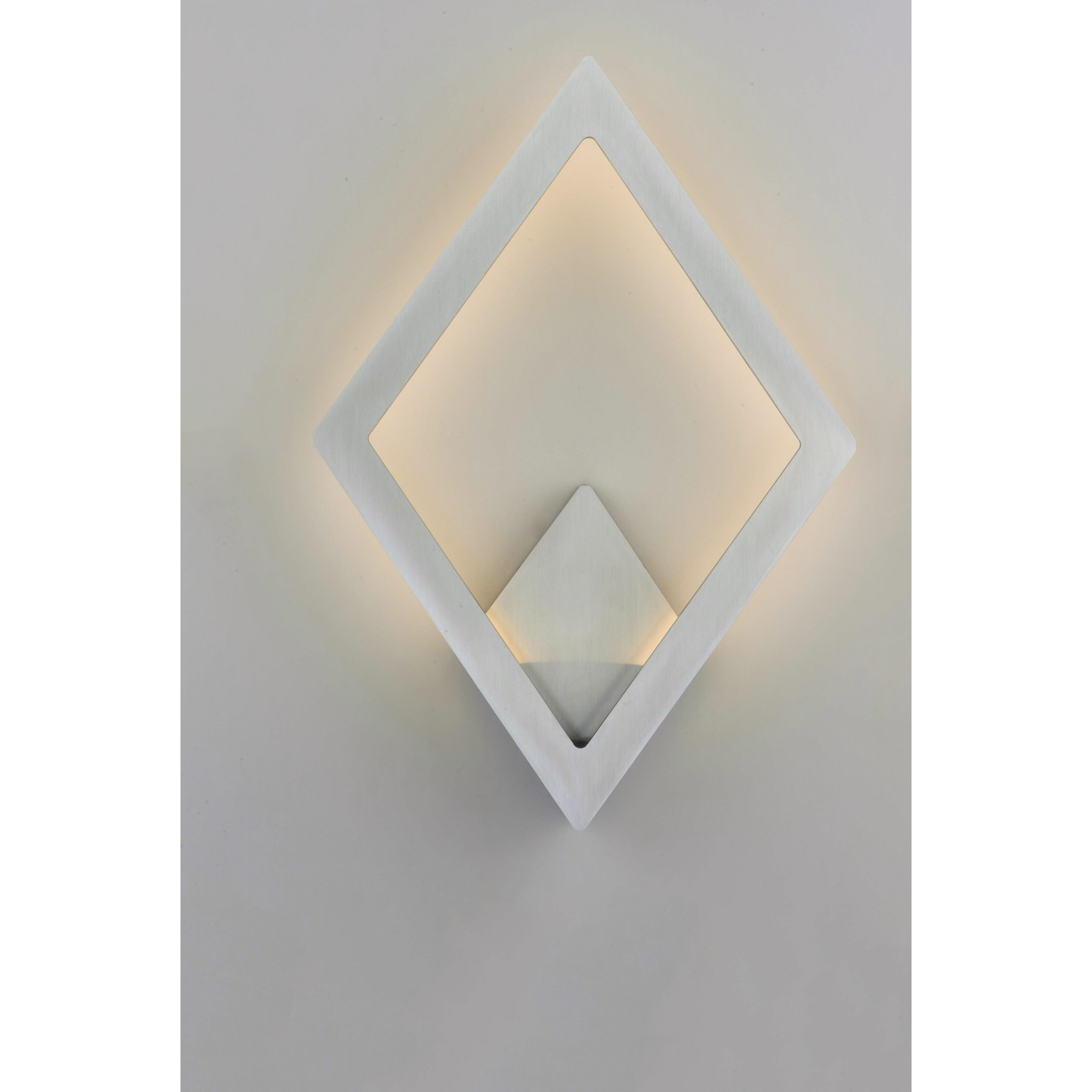 Alumilux Rhombus LED 19.25 inch Satin Aluminum Outdoor Wall Sconce