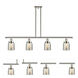 Ballston Bell LED 48 inch Polished Nickel Island Light Ceiling Light in Silver Plated Mercury Glass