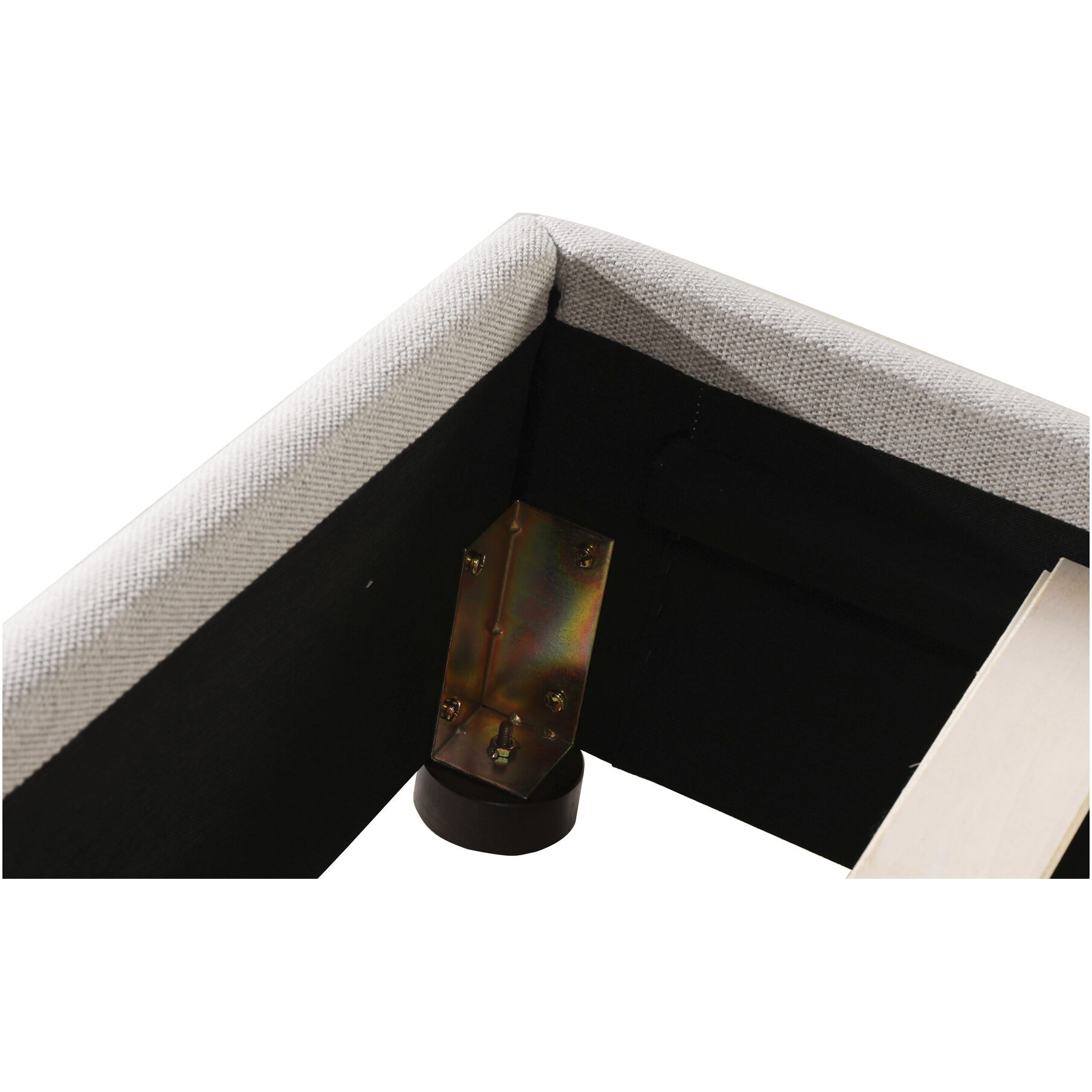 Luzon Grey Bed in Light Grey, Queen