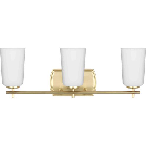 Adley 3 Light 23 inch Satin Brass Bath Vanity Light Wall Light
