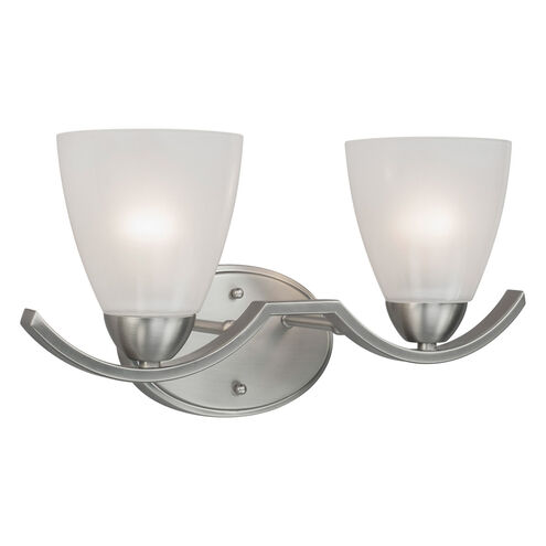 Signature 2 Light 16.25 inch Brushed Nickel Vanity Light Wall Light