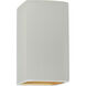 Ambiance Collection LED 13.5 inch Matte White/Champagne Gold Outdoor Wall Sconce