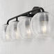 Dolan 4 Light 33.5 inch Matte Black Vanity Light Wall Light