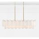Addis 14 Light 51.75 inch Aged Brass Chandelier Ceiling Light in Tronchi Glass White