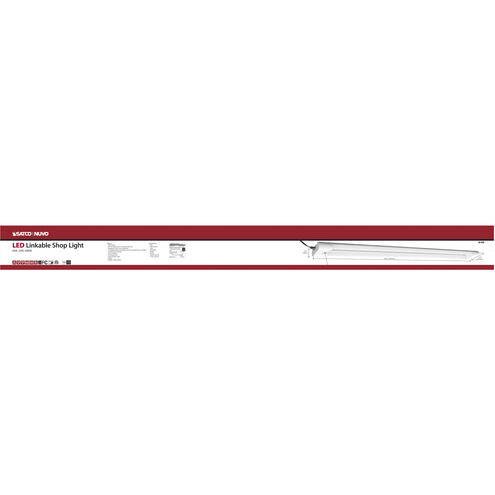 Brentwood 4 inch White Linear Shop Light Ceiling Light