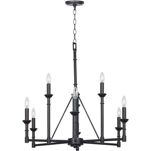 Monclova 9 Light 28.3 inch Industrial Bronze Chandelier Ceiling Light