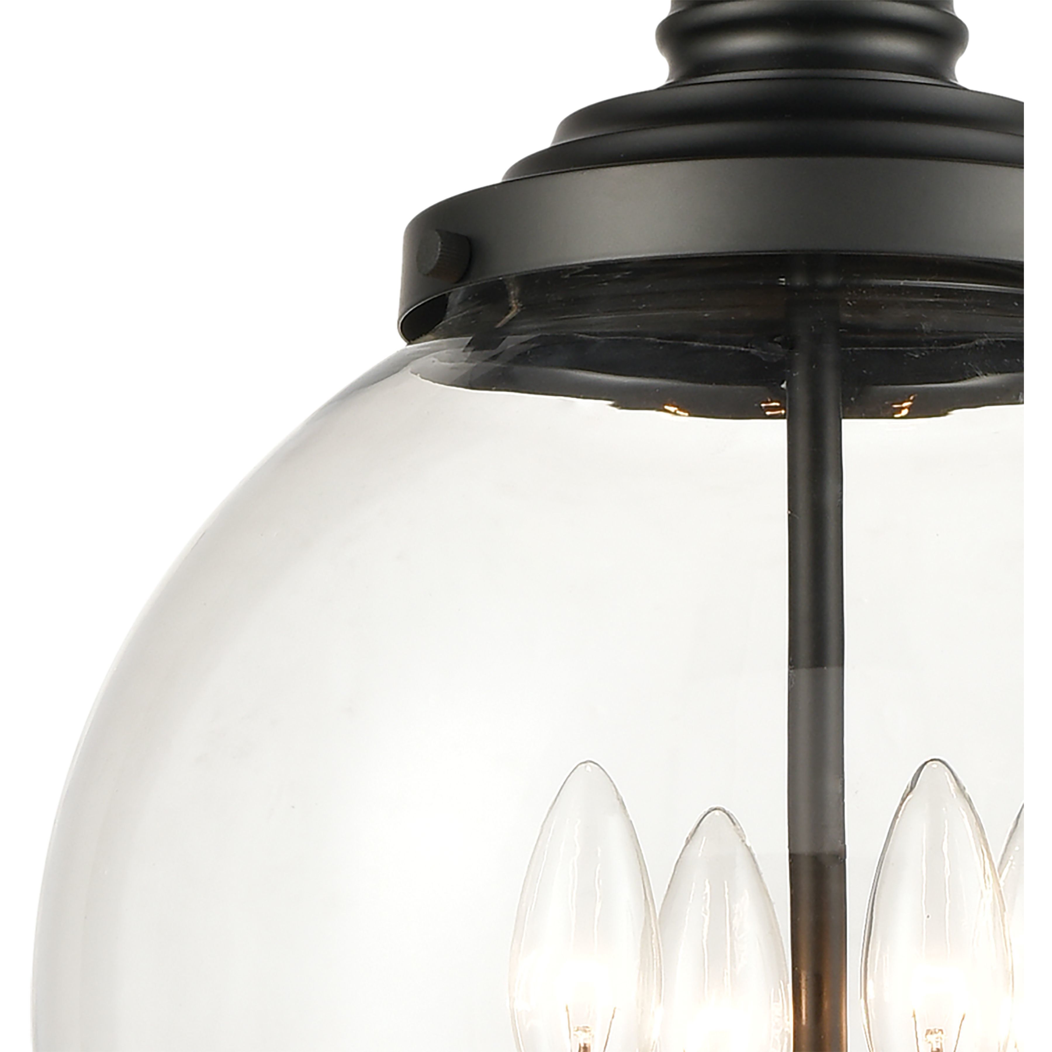 Chandra Pendant Ceiling Light in Matte Black