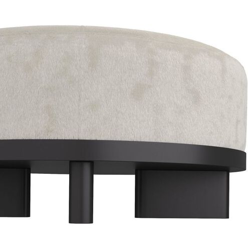 Aurora 20 inch White Ottoman