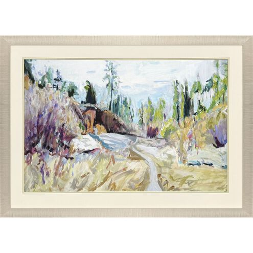 Beyond the Path Blue and Green and Purple and Yellow Framed Art
