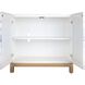 Gianas Designer White with Multicolor and Champagne Gold Cabinet