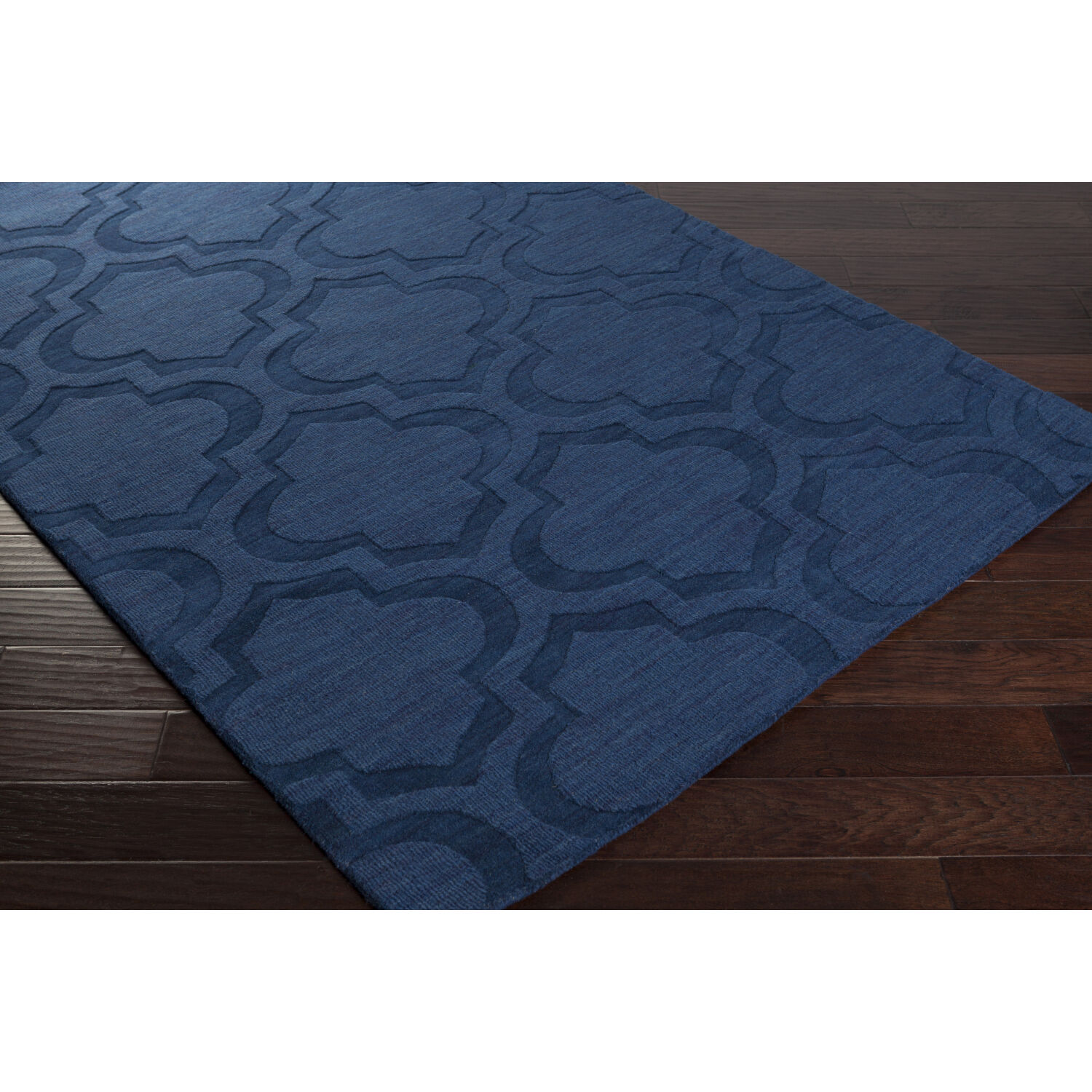 Central Park 120 X 96 inch Dark Blue/Navy Handmade Rug in 8 x 10, Rectangle