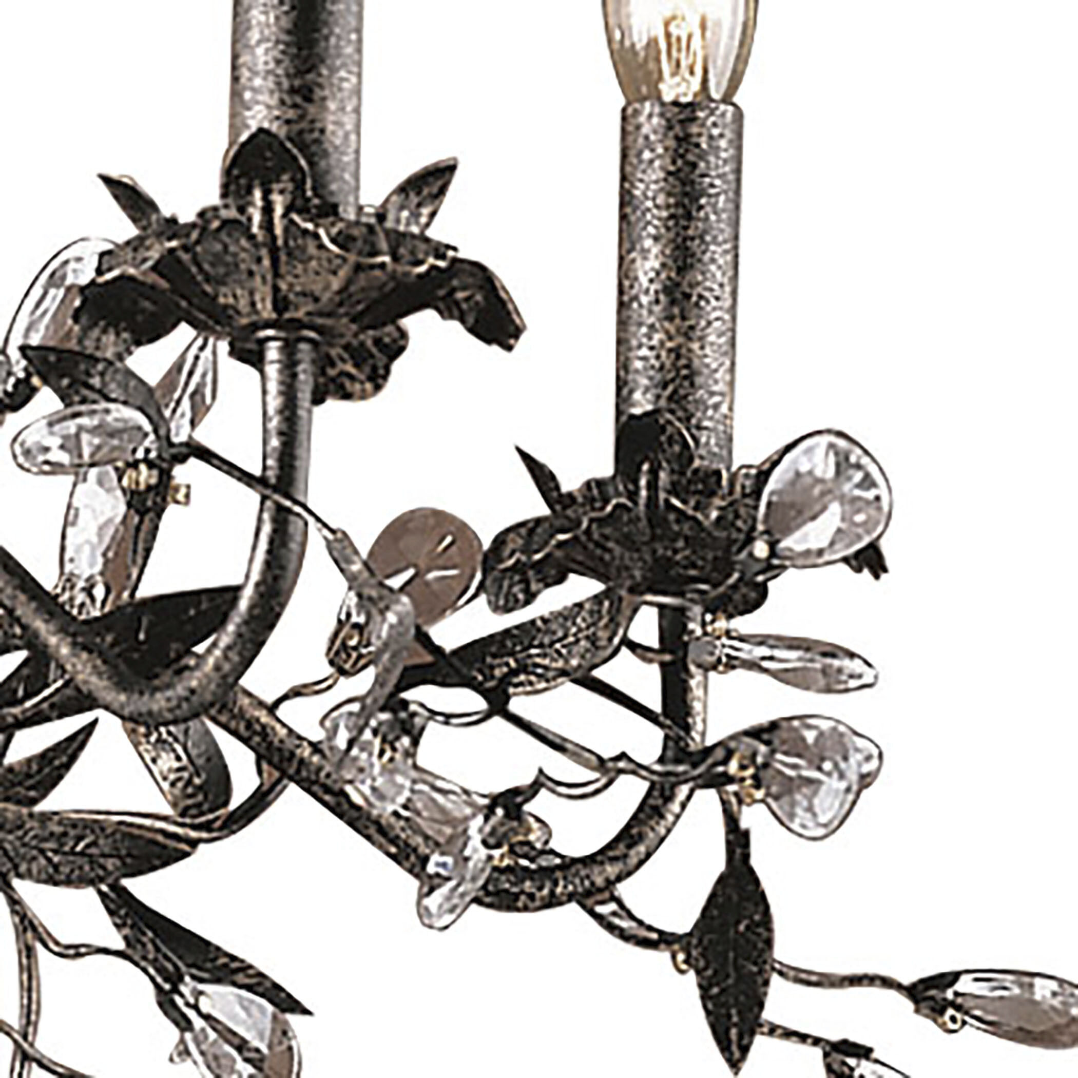 Circeo 5 Light 21 inch Silvered Bronze with Clear Chandelier Ceiling Light