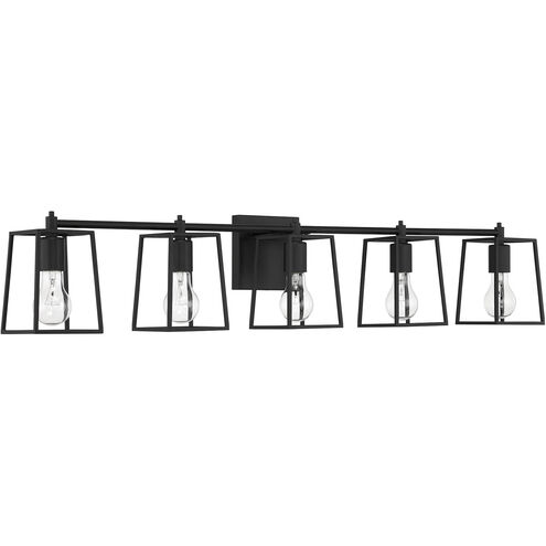 Dunn 5 Light 41 inch Flat Black Vanity Light Wall Light