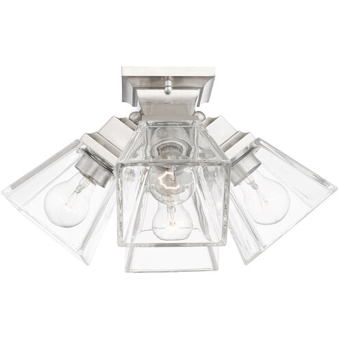 Mission 4 Light 16 inch Brushed Nickel Flush Mount Ceiling Light