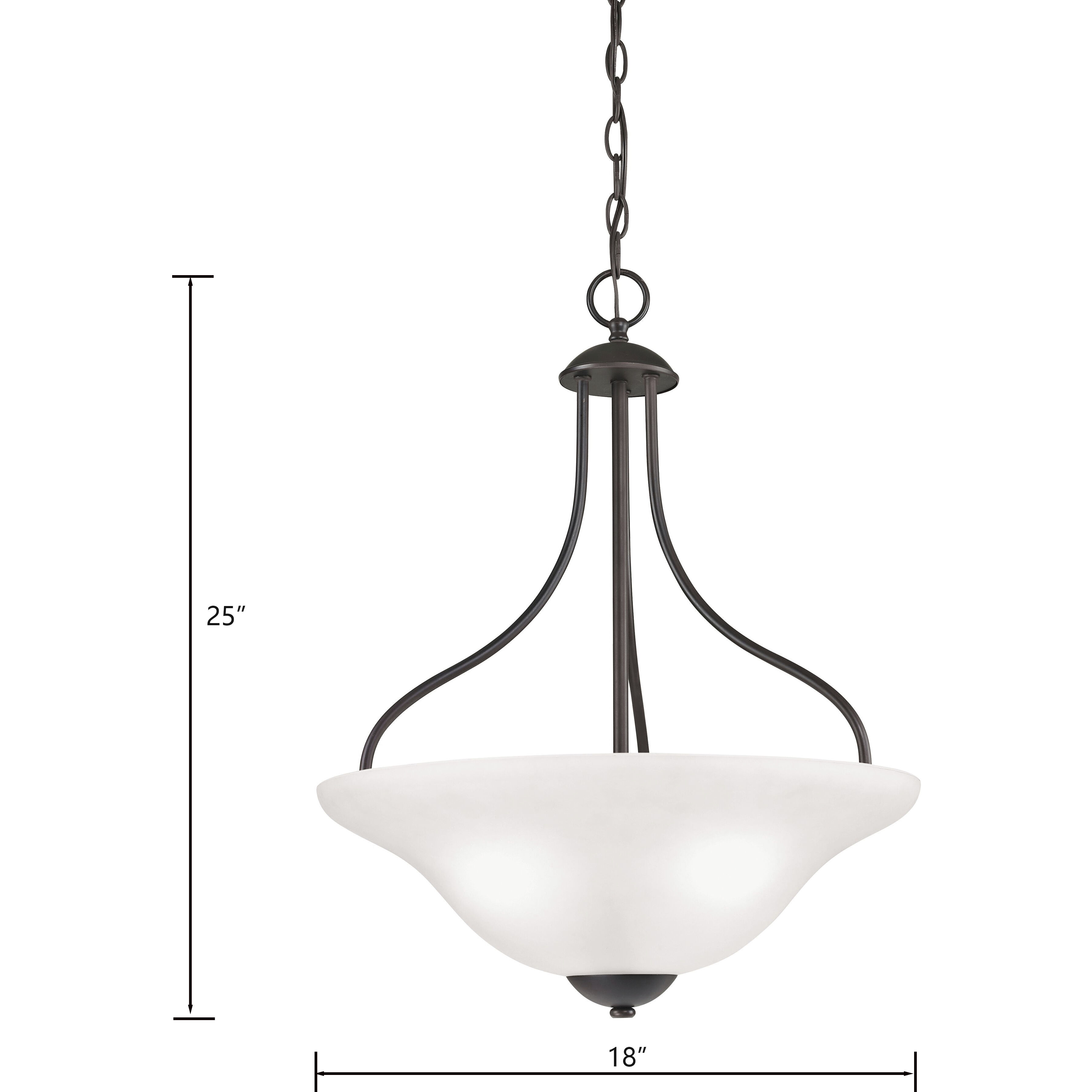 Conway 3 Light 18 inch Oil Rubbed Bronze Pendant Ceiling Light