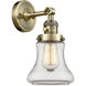 Franklin Restoration Bellmont 1 Light 7 inch Antique Brass Sconce Wall Light in Clear Glass, Franklin Restoration