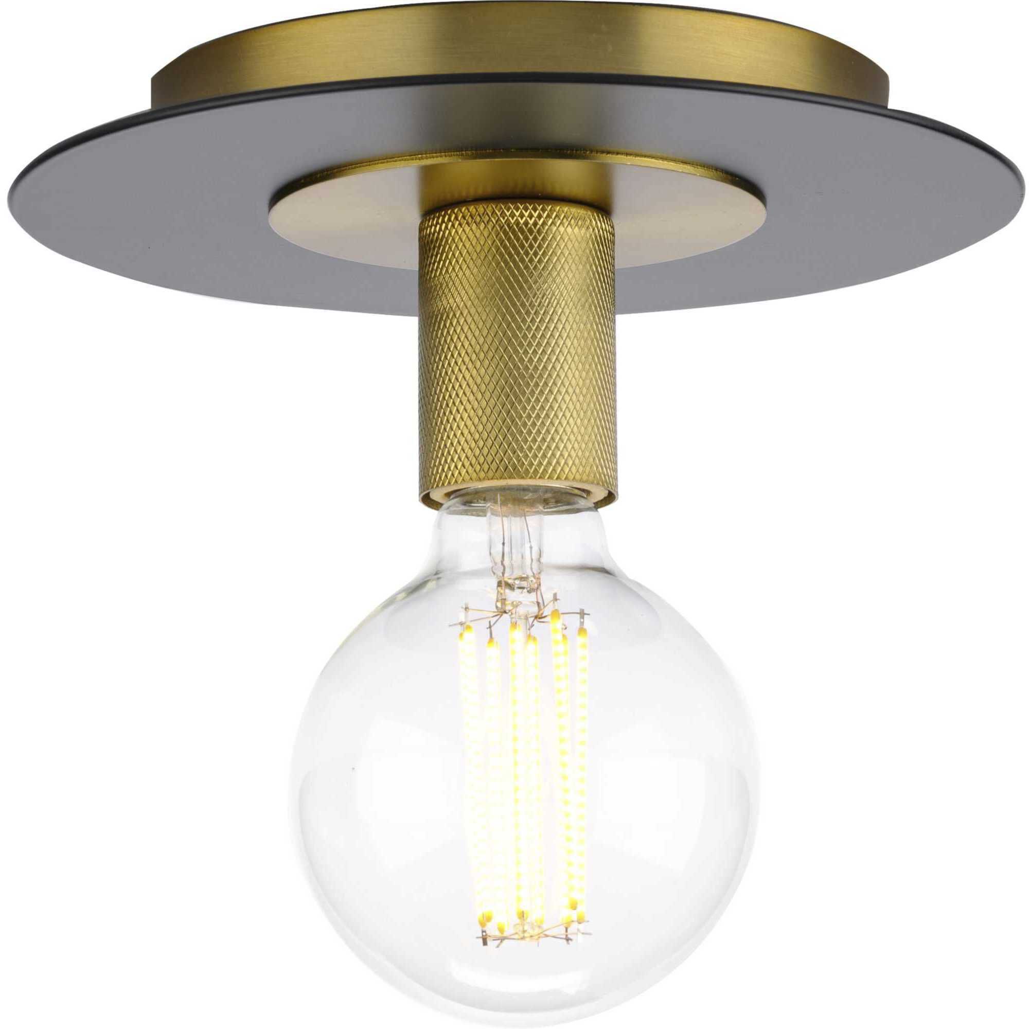 Trimble 1 Light 8 inch Brushed Bronze Flush Mount Ceiling Light, Design Series