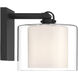 Seville 1 Light 6 inch Dark Matte Black Bath Sconce Wall Light