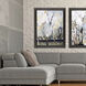 Silversong Birch White and Blue and Brown and Multi Framed Art