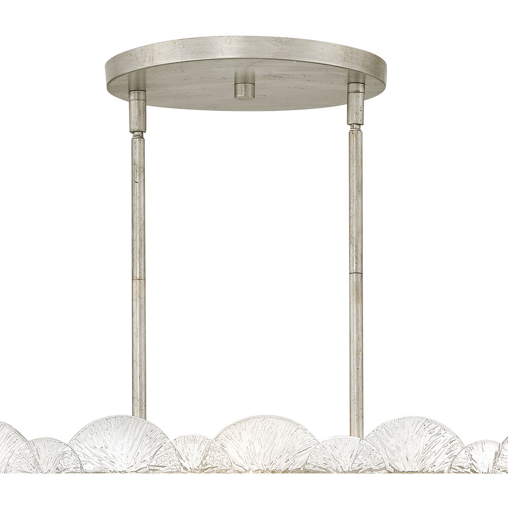 Rene 10 Light 60 inch Glacial Chandelier Ceiling Light in French Bronze