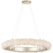 Iconoclast LED 32 inch Contemporary Silver Leaf and Contemporary Silver Chandelier Ceiling Light