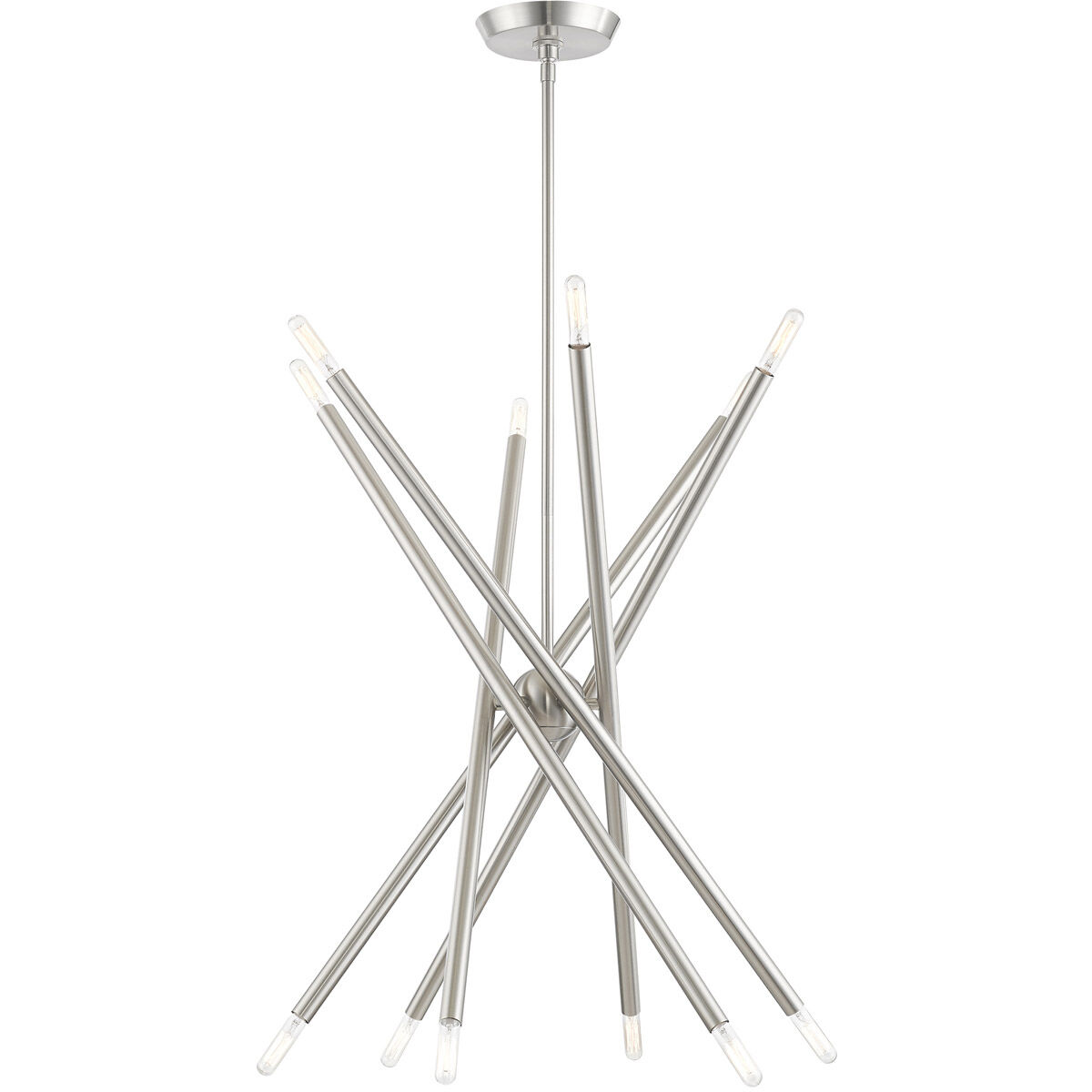 Soho 12 Light 28 inch Brushed Nickel Chandelier Ceiling Light