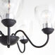 Fort Worth 5 Light 23 inch Noir Chandelier Ceiling Light, Quorum Home