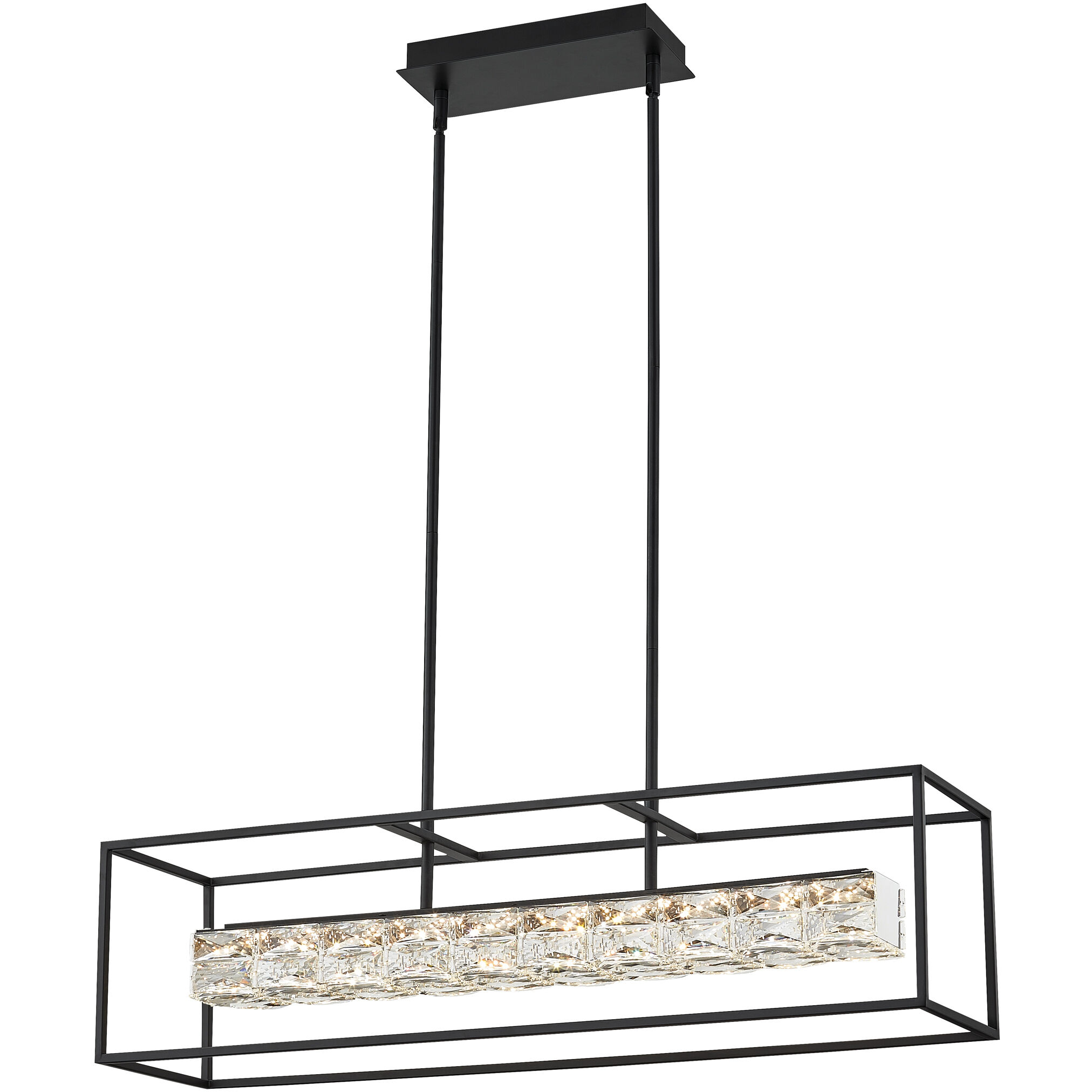 Dazzle LED 36 inch Matte Black Island Light Ceiling Light