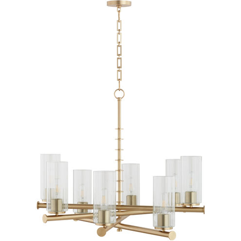 Juniper 8 Light 32 inch Aged Brass Chandelier Ceiling Light