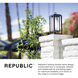 Coastal Elements Republic LED 17 inch Black Outdoor Pier Mount Lantern, Estate Series