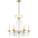 Helenia 6 Light 28 inch Heirloom Silver Chandelier Ceiling Light, Adjustable Height
