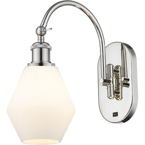 Ballston Cindyrella 1 Light 6 inch Polished Nickel Sconce Wall Light in Incandescent, Matte White Glass