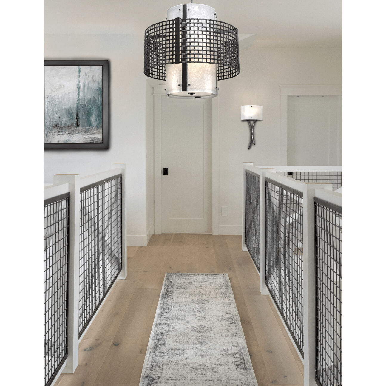 Tweed 8 Light Burnished Bronze Chandelier Ceiling Light, Double Drum