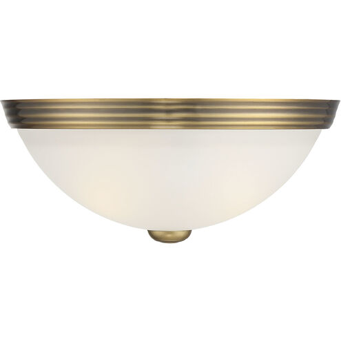 Stella 2 Light 11 inch Warm Brass Flush Mount Ceiling Light, Essentials